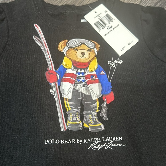 Ralph Lauren Polo Bear Black Sweatshirt - Picture 2 of 5